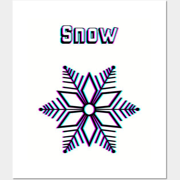 Snowflake Glitch Wall Art by DyrkWyst